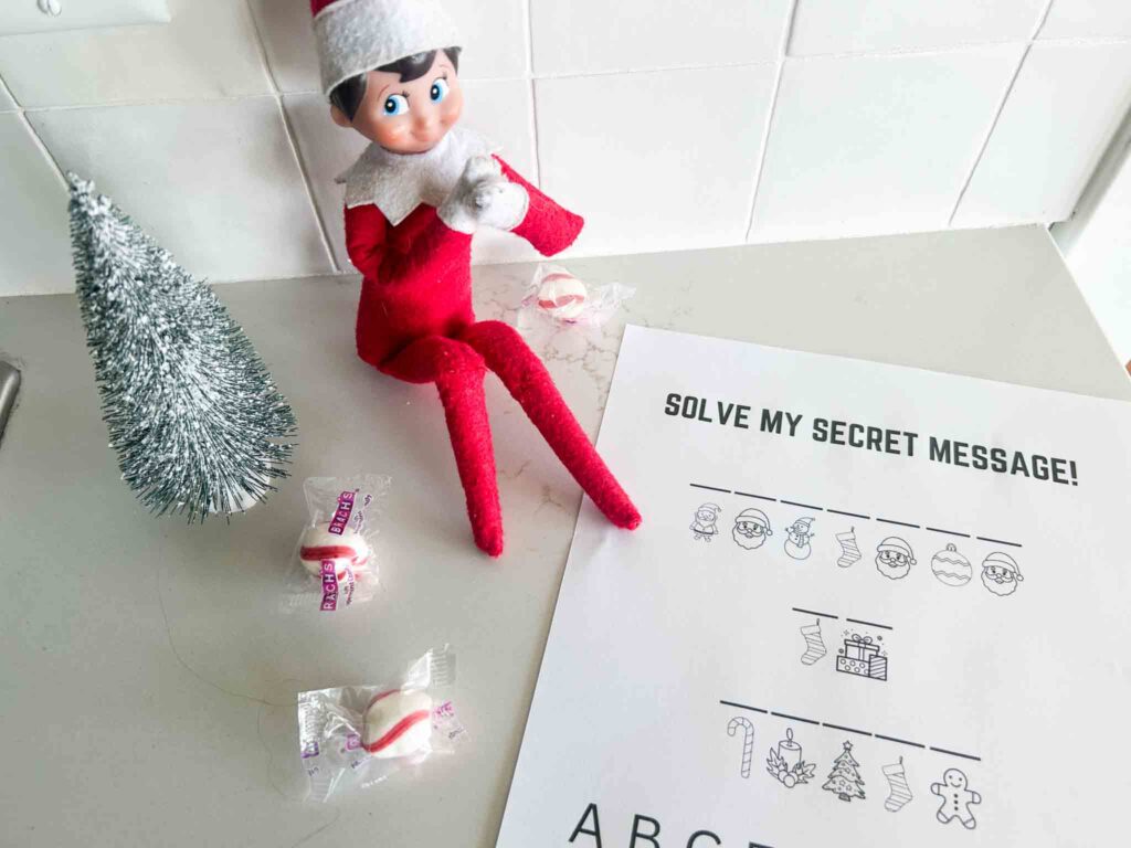 elf on the shelf decoder message (free printable game) - practical